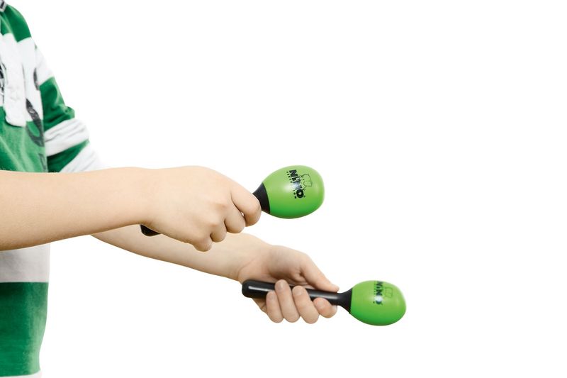 Nino NINO569GG Plast maracas, Green Grass