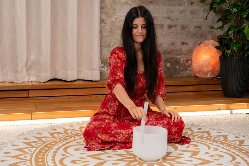 Meinl CSB8C5 Crystal Singing Bowl 8'' / C / 432Hz Root Chakra