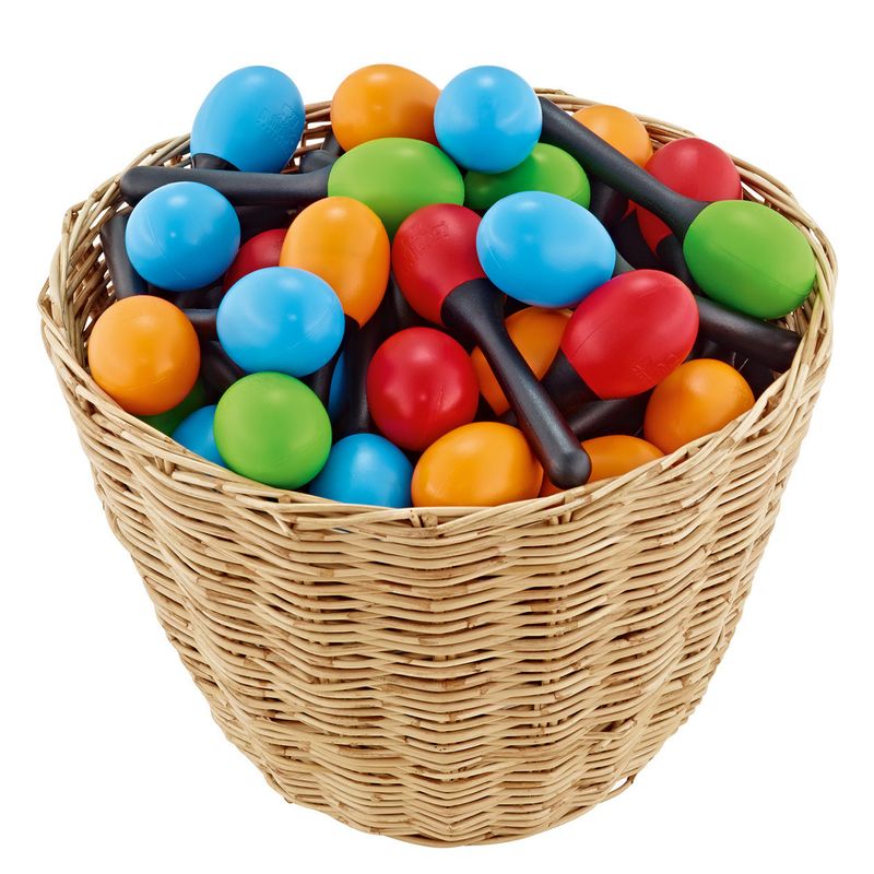 Nino VE48-NINO569 NINO Maracas Shaker Set, 48 pcs. (SB, GG, OR, R)