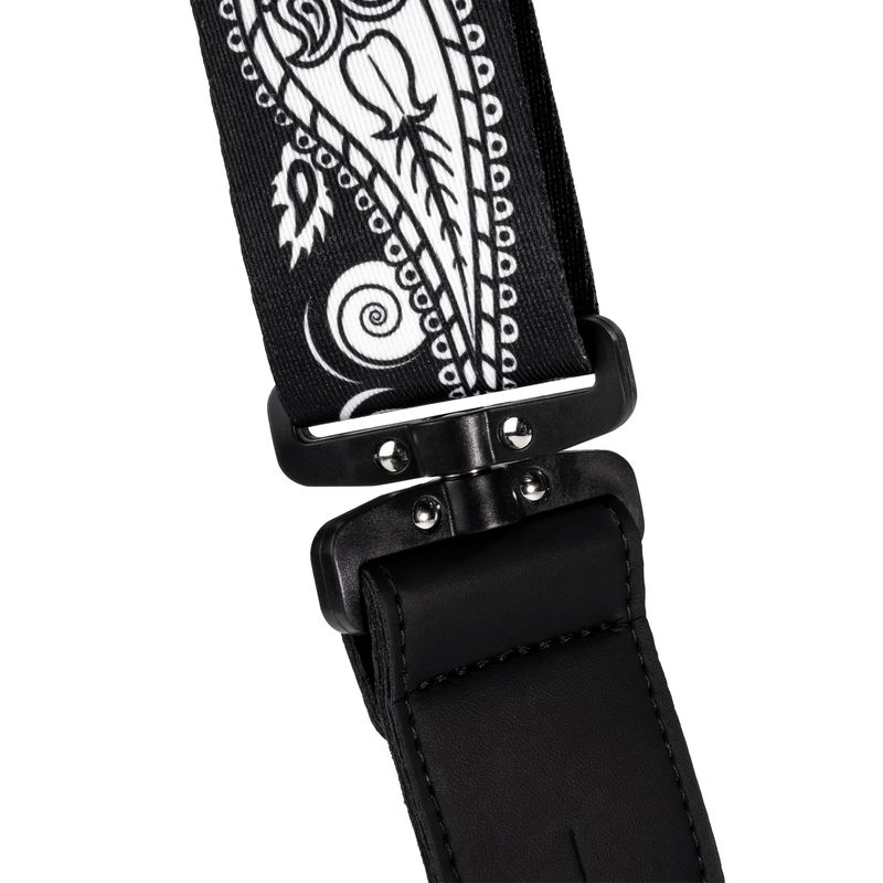 D'Addario 50JSSV17 Axelband Satriani 50 mm Woven Swivel -BK Paisley