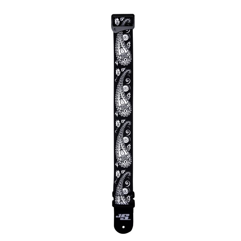D'Addario 50JSSV17 Axelband Satriani 50 mm Woven Swivel -BK Paisley