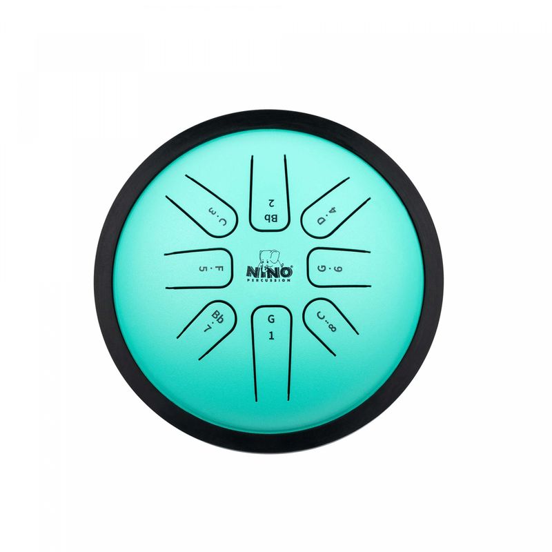 Nino NINO982 NINO Steel Tongue Drum, Small 7'', Mint Green