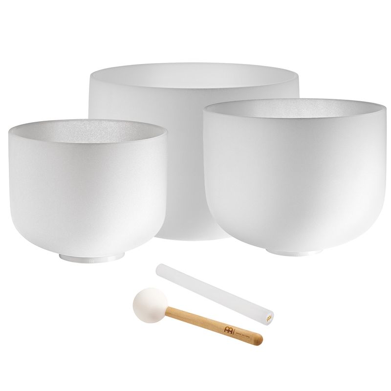 Meinl CSBSETGEC Crystal Singing Bowl Set, 10G/12E/14C