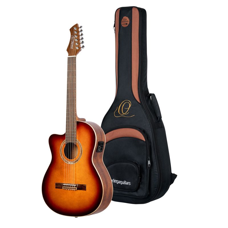 Ortega RCE238SN-FT-L Klassisk gitar 4/4 Size, med mik, Slim neck, Left