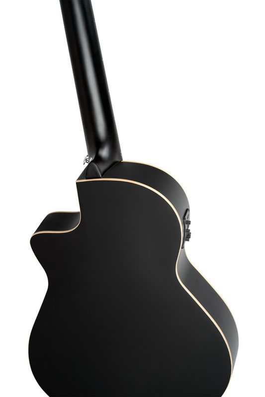 Ortega RCE125SBK-3/4 Klassisk gitar 4/4 Size, med mik, Thin, Slim Neck