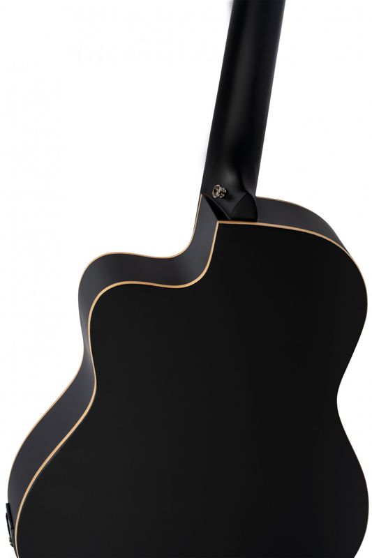 Ortega RCE125SN-SBK Klassisk gitar 4/4 Size, med mik, Thin, Slim Neck