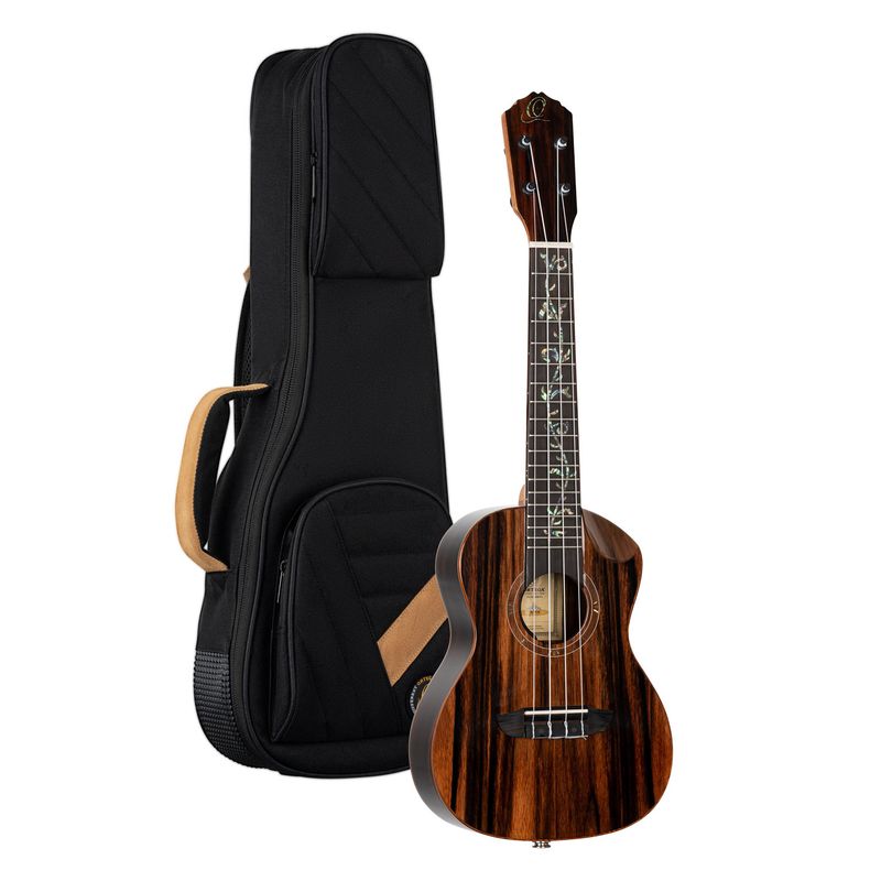 Ortega RUET-EB Concert ukulele m.mik, o gigbag, Elite, Ebony