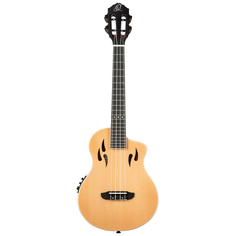 Ortega RTPS-U-NAT Tenor ukulele med mik, Tourplayer