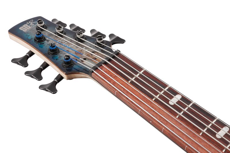 Ibanez SRAS7-CBS Ibanez elbas med hardcase, 7-str. Ashula Fretted/Fretless