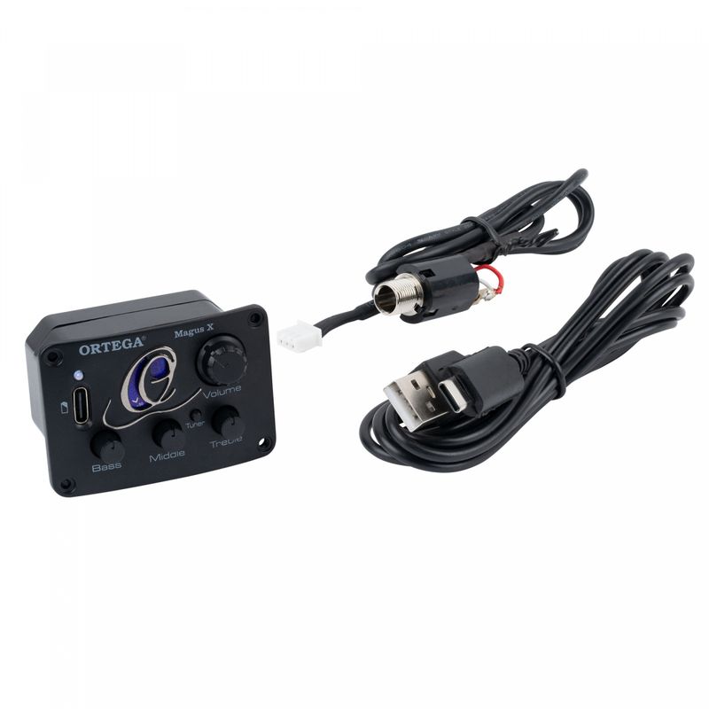 Ortega MAGUSX/G Acoustic & Nylon side preamp system, Rechargeable