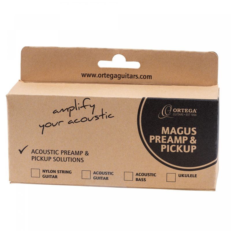 Ortega MAGUSX/G Acoustic & Nylon side preamp system, Rechargeable