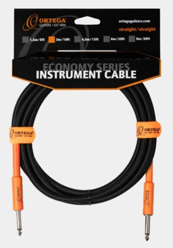 Ortega OECIS-10 Instrument cable 10 ft, Straight/Straight plugs
