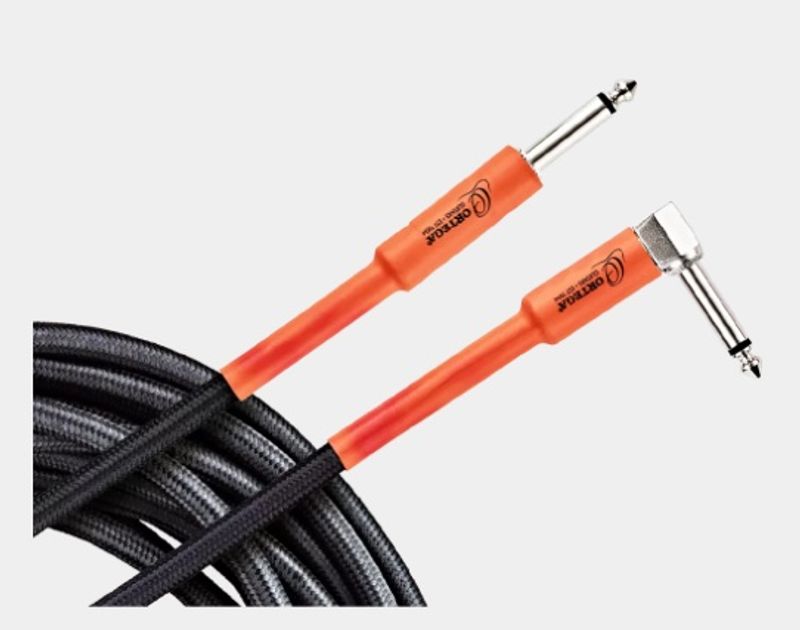 Ortega OECI-20 Instrument cable 20 ft, Angled/Straight plugs