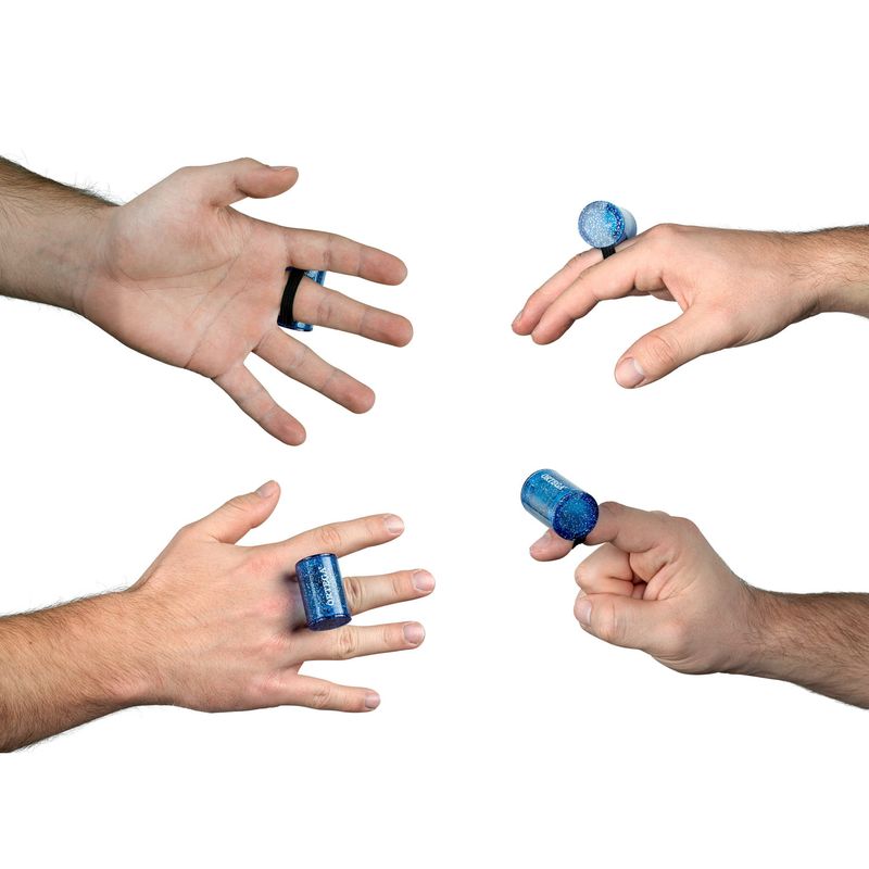 Ortega OFS-BLS Plastic Finger Shaker, Blue Sparkle