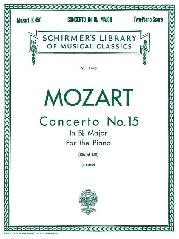 Wolfgang Amadeus Mozart - Concerto No. 15 in Bb, K. 450