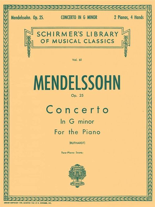 Hovedbilde Felix Mendelssohn Bartholdy - Concerto No. 1 in G ...