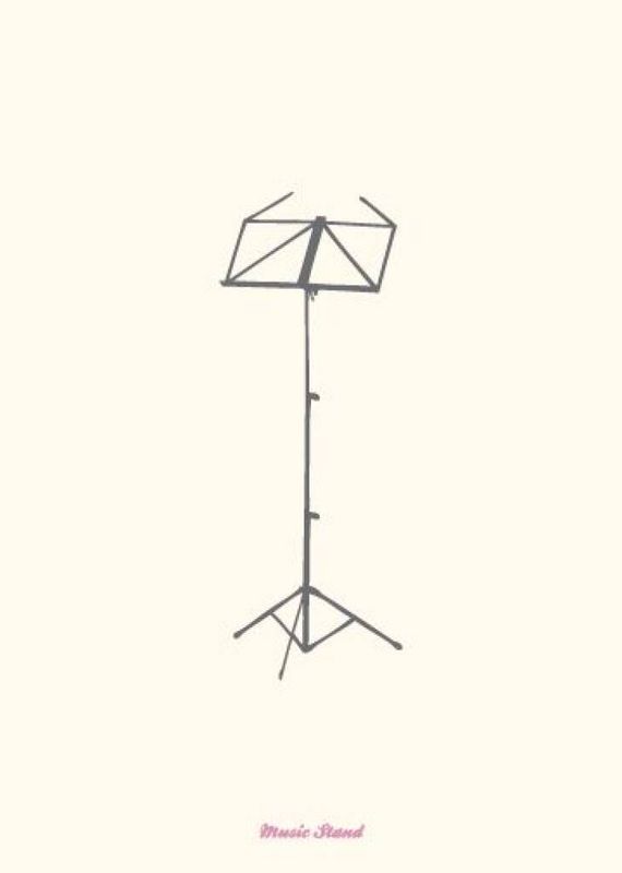 Music Stand - Greetings Card