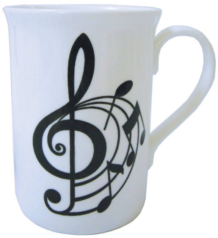 Spiral Treble Clef Bone China Mug