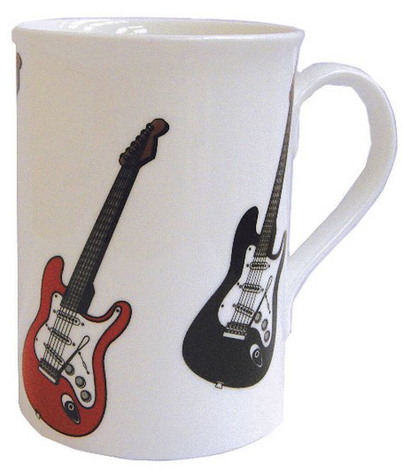 Hovedbilde Red & Black Electric Guitars Bone China Mug