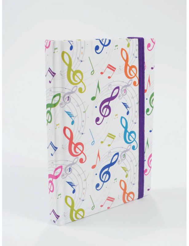 Notebook g-clef colourful A6