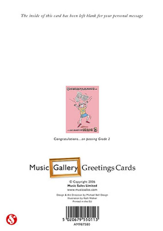 Music Gallery: Congratulations Card Grade 2 (Girl)