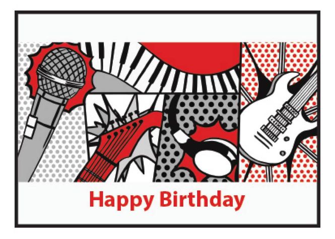 Hovedbilde Pop Art Happy Birthday Card