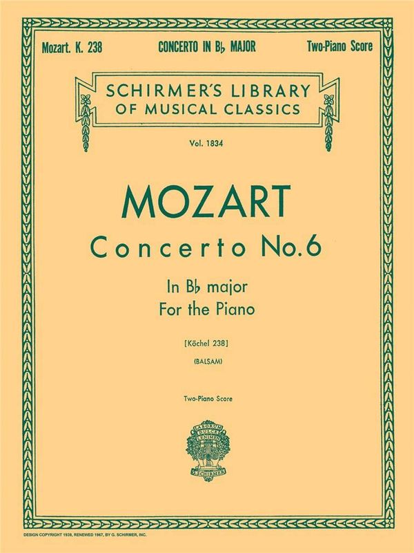 Wolfgang Amadeus Mozart - Concerto No. 6 in Bb, K.238