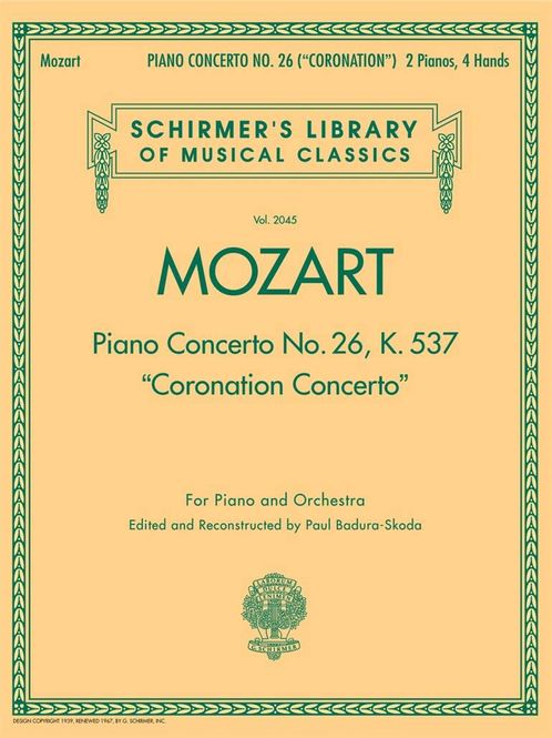 Hovedbilde Wolfgang Amadeus Mozart - Piano Concerto No.26 In D 'Coronation' K.537