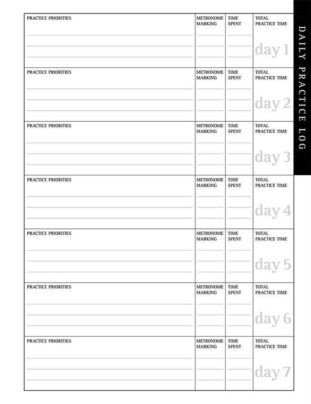 Musician's Practice Planner