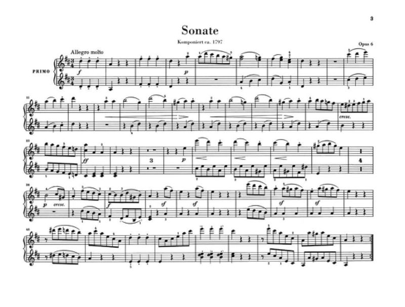 Ludwig van Beethoven - Works For Piano Four Hands Urtext