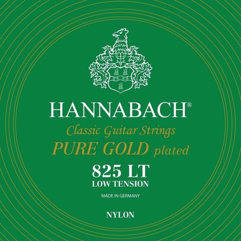 Hannabach Strings for classic guitar Serie 825 Low tension specialized gold plated H/B2