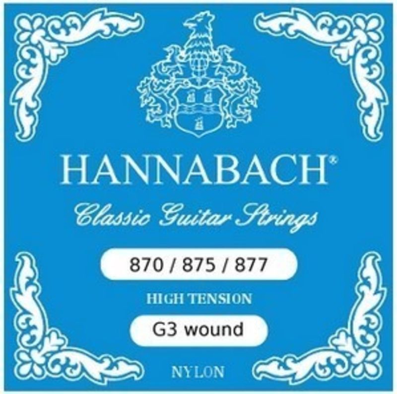 Hannabach Strings for classic guitar G/3 Nylon wound G3 Alu high