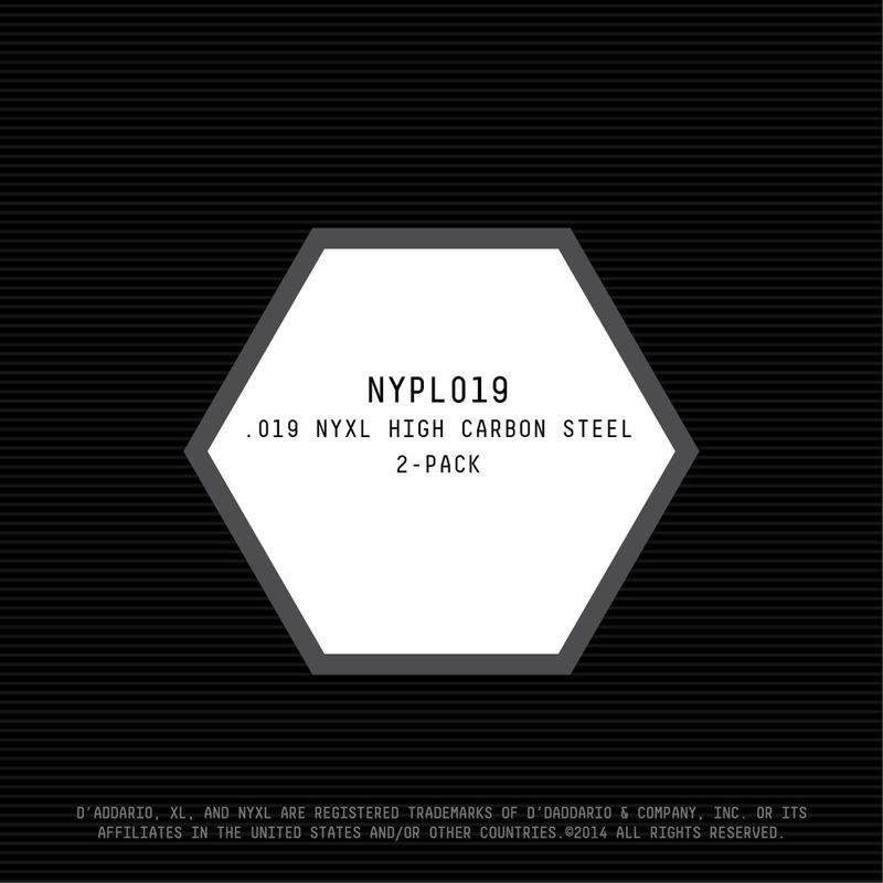 D'Addario NYPL019 Gitarsträng NYXL Plain 2-pack 019