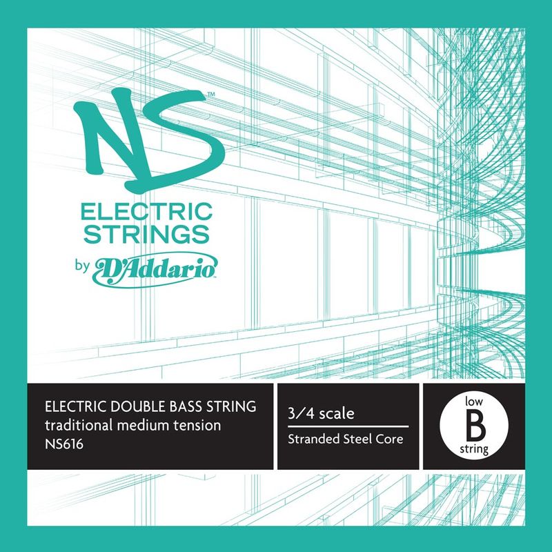 Daddario Orchestral NS616 NS Electric Trad. Bass LOW B 3/4 /Medium Tension