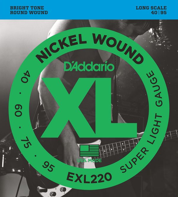 Hovedbilde D'Addario EXL220 Strängset Elbas Nickel Wound 040 - 095 Super Light