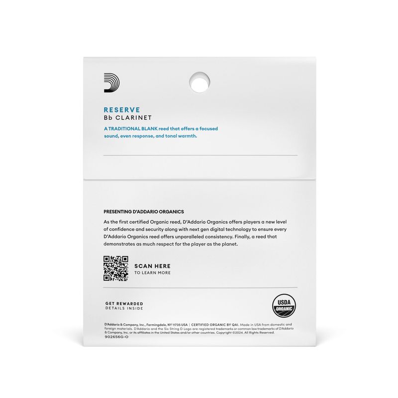 D'Addario ODCR0320 Org. Reserve Bb-klarinett 3-p 2.0
