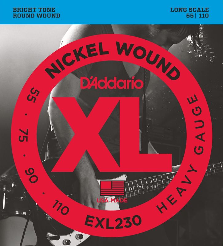 D'Addario EXL230 Strängset Elbas Nickel Wound 055 - 110 Heavy