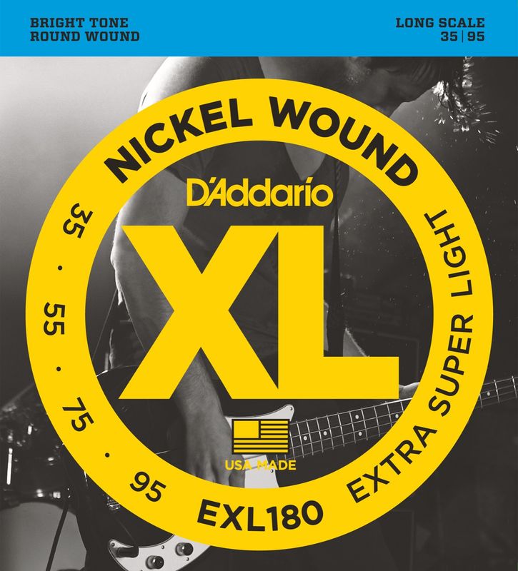 D'Addario EXL180 Strängset Elbas Nickel Wound 035 - 095 X-Super Light