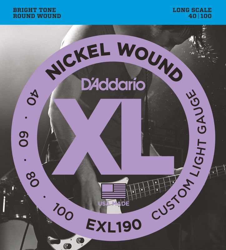 D'Addario EXL190 Strängset Elbas Nickel wound 040 - 100 Custom Light