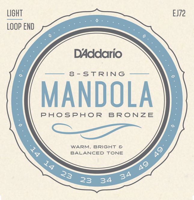 Hovedbilde D'Addario EJ72 Strängset Mandola Phosphor Bronze 014-049 Light