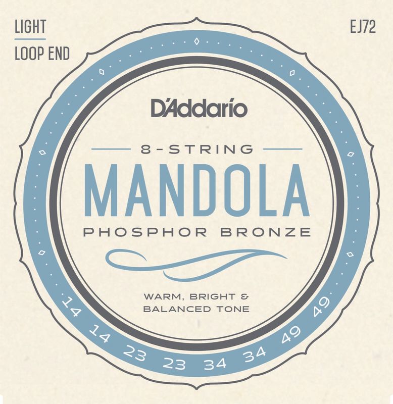 D'Addario EJ72 Strängset Mandola Phosphor Bronze 014-049 Light