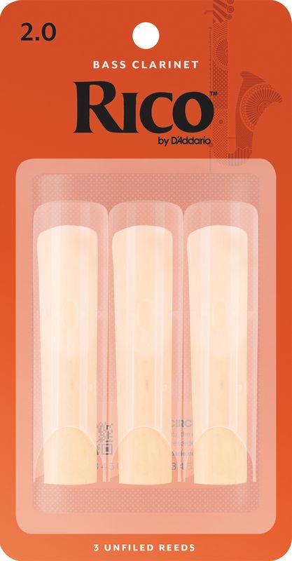 D'Addario REA0320 Rörblad Rico Bas-Klarinett 3-p. 2