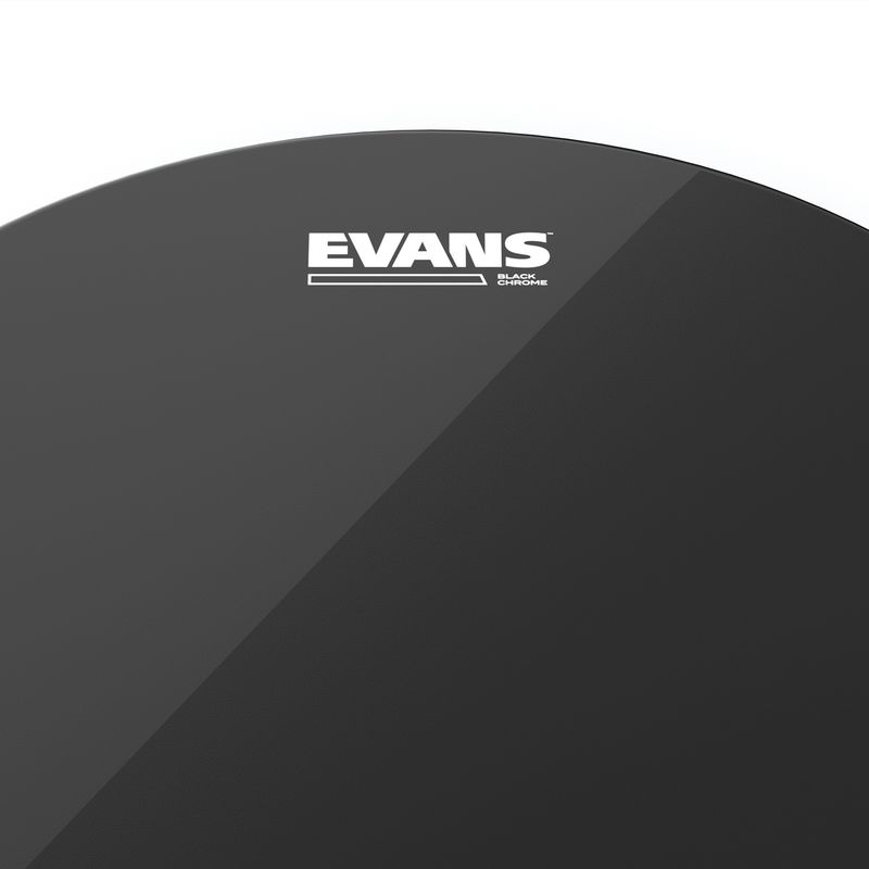 Evans TT12CHR 12'' Pukskinn Black Chrome Clear