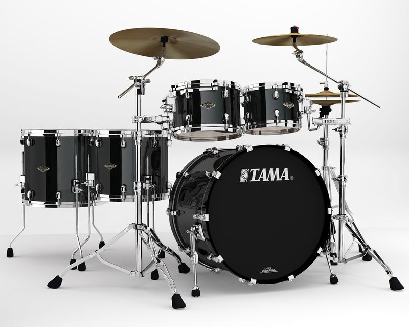 Tama WBS52RZS-PBK SC Walnut/Birch 5-shellkit (10,12,14,16,22), Piano Black