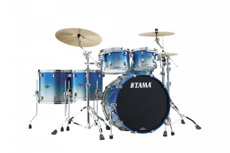 Tama WBS52RZS-MBI SC Walnut/Birch 5-shellkit (10,12,14,16,22), Molten Blue Ice Fade