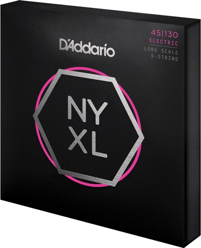 D'Addario NYXL45130 Strängset Elbas NYXL Nickel Wound 045-130 (5-str) Regular Light