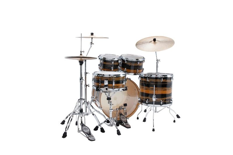 Tama CK52KRS-NET Superstar Classic MA 5-del Shell-kit, Natural Ebony Tiger Wrap