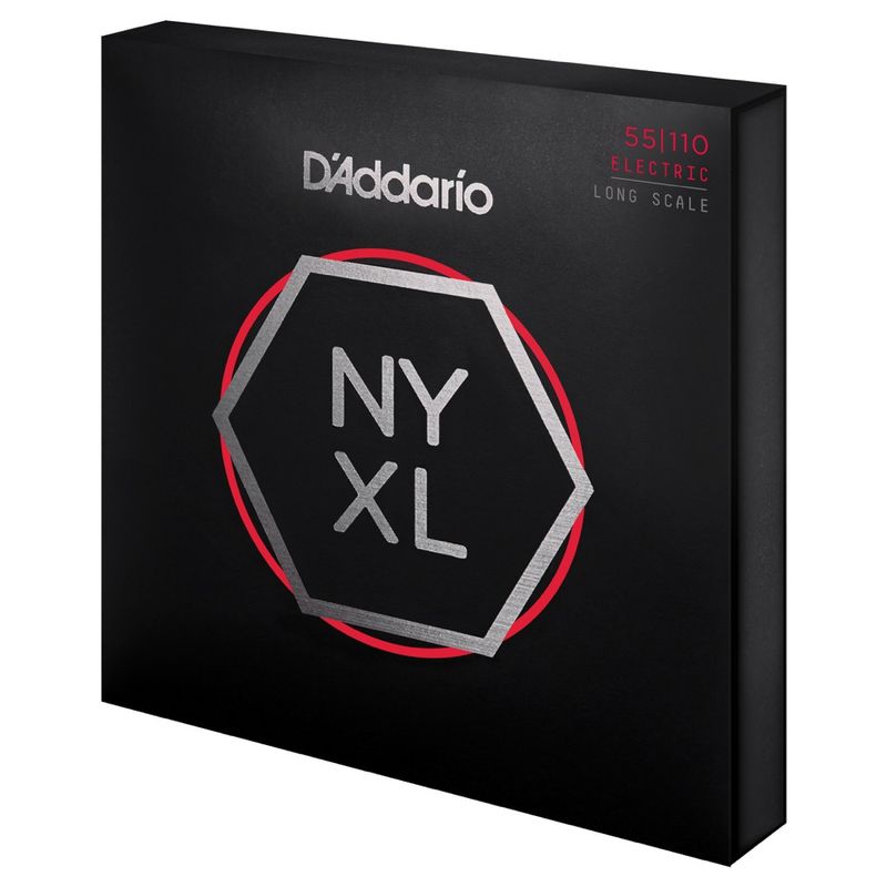 D'Addario NYXL55110 Strängset Elbas NYXL Nickel Wound 055-110 Heavy