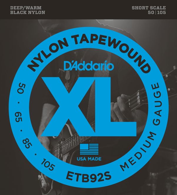 Hovedbilde D'Addario ETB92S Strängset Elbas Tapewound 050 - 105 (Short Scale)