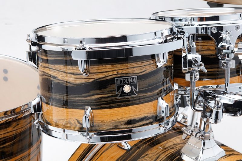 Tama CK52KRS-NET Superstar Classic MA 5-del Shell-kit, Natural Ebony Tiger Wrap